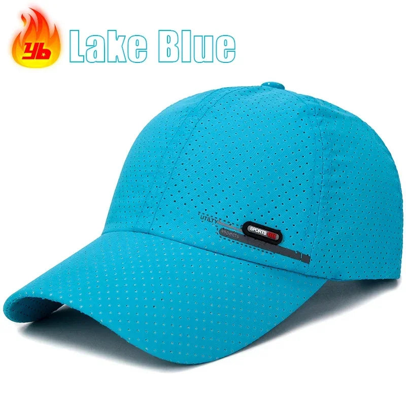 Summer new breathable perforated quick-drying hat for men fishing sun protection baseball cap cycling travel Sun Hat