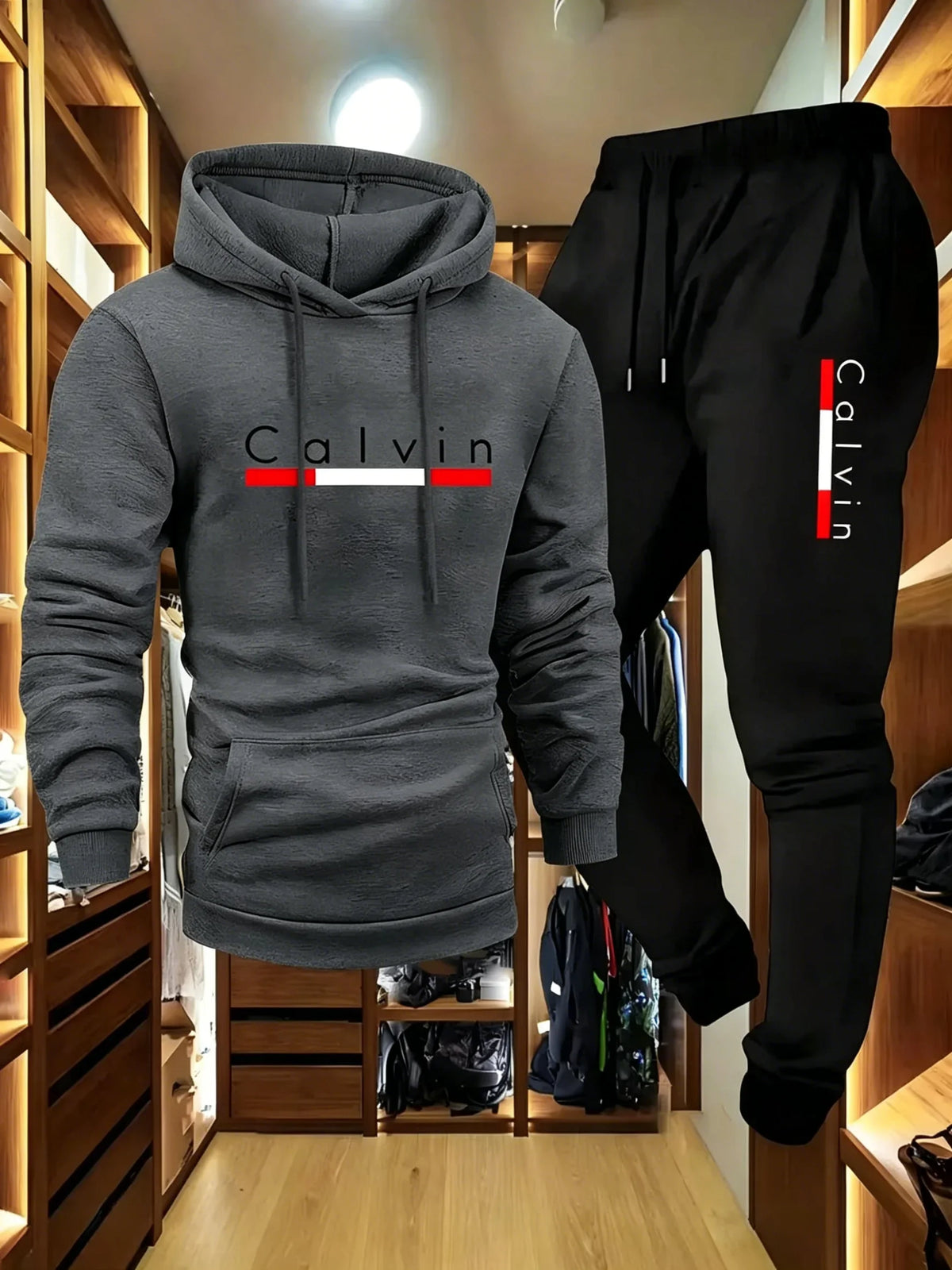 Printed Fleece Hoodie & Jogger Set