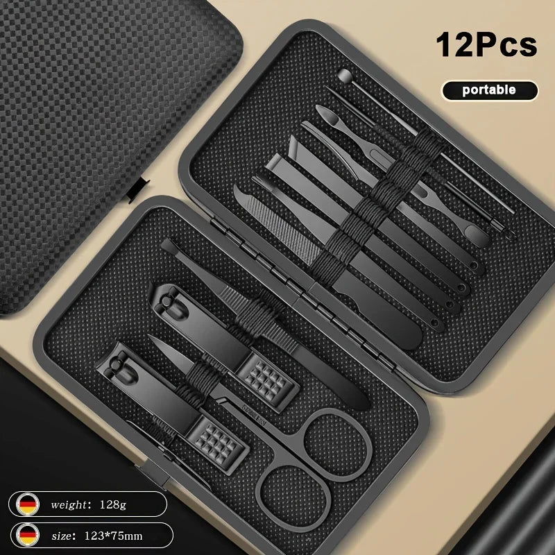 Stainless Steel Manicure & Pedicure Set – 8 to 24 Piece Nail Care Kit