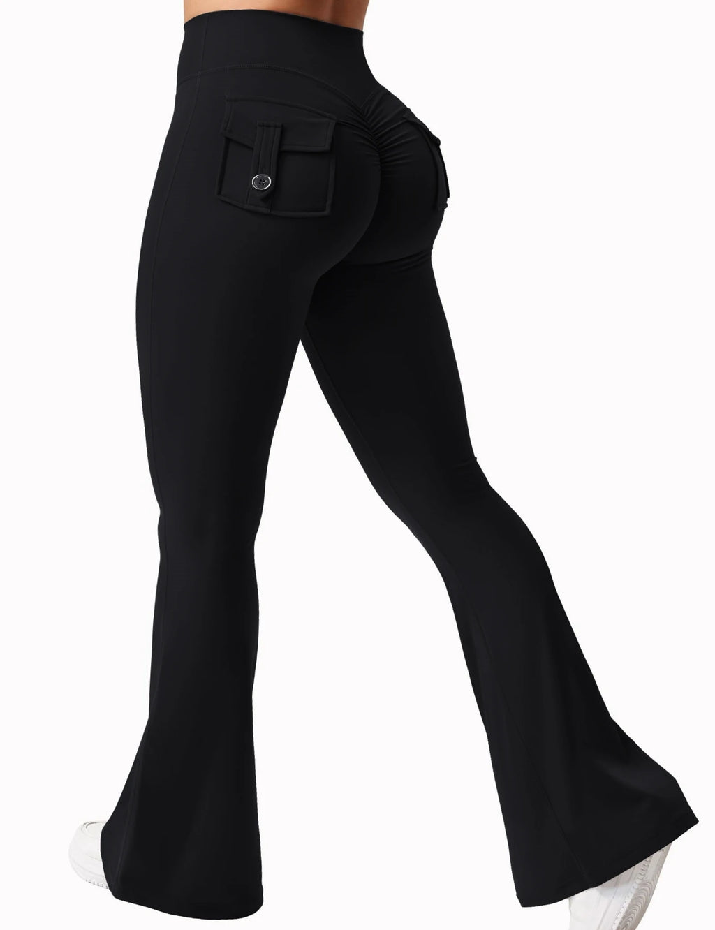 Women's Wide Leg Compression Yoga Leggings with Pockets