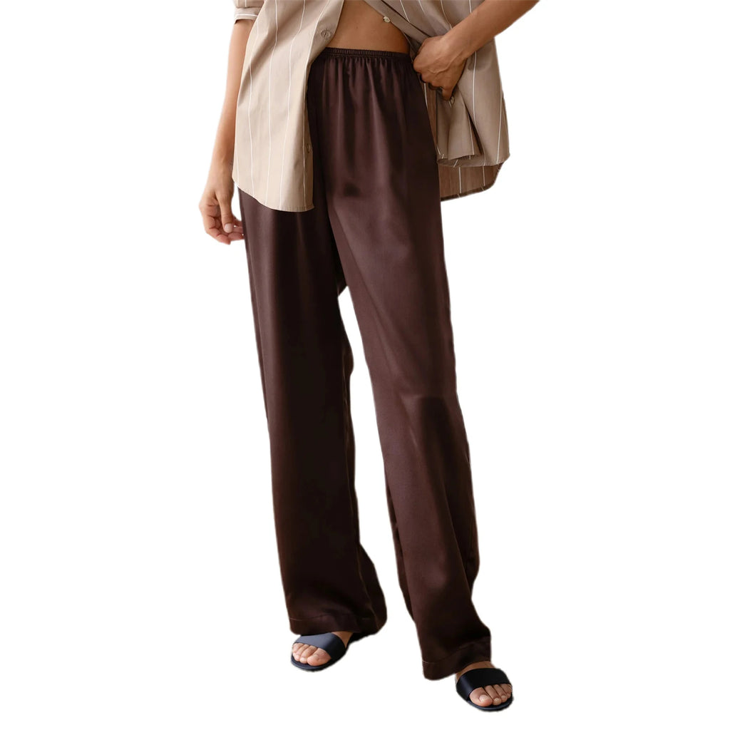 Women's Satin Wide Leg Pants