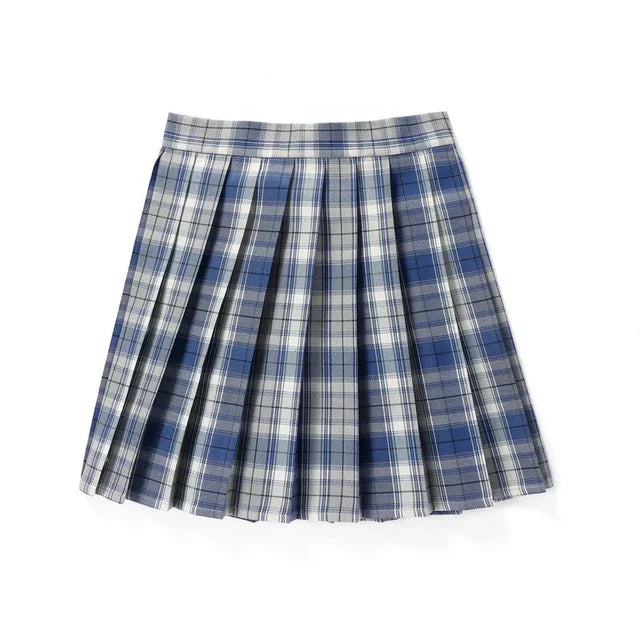 Plaid Pleated Mini Skirt