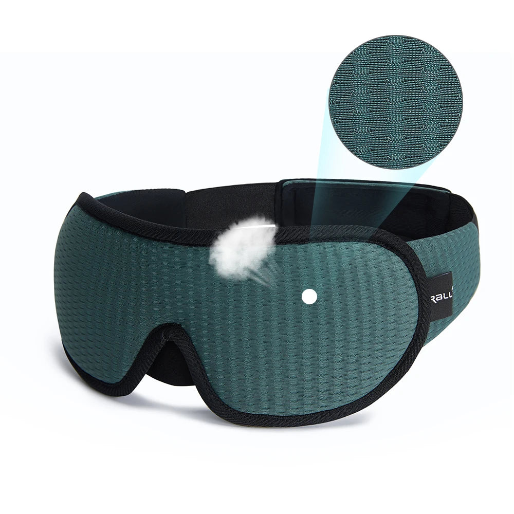 Unisex 3D Soft Padded Sleep Eye Mask – Blackout Blindfold for Travel & Rest
