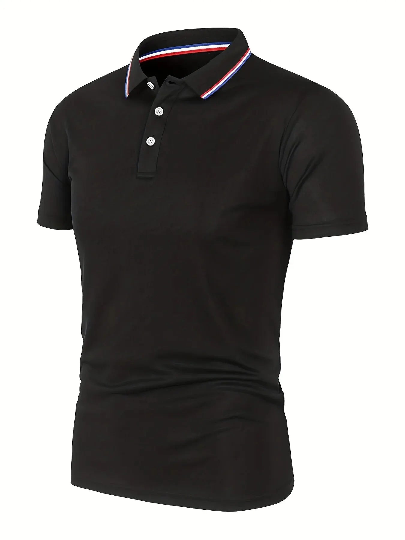 Men's Casual Polo Shirt - Breathable Short Sleeve Solid Color (S-XXL)