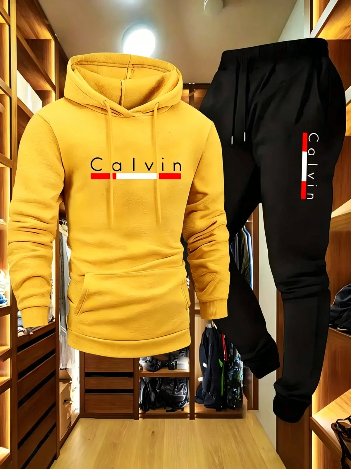 Printed Fleece Hoodie & Jogger Set