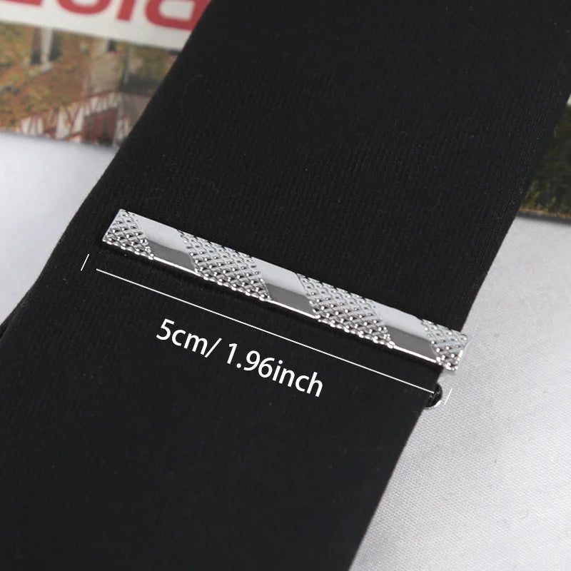 Metal Tie Bar Clip – Slim Bar Clasp for Neckties