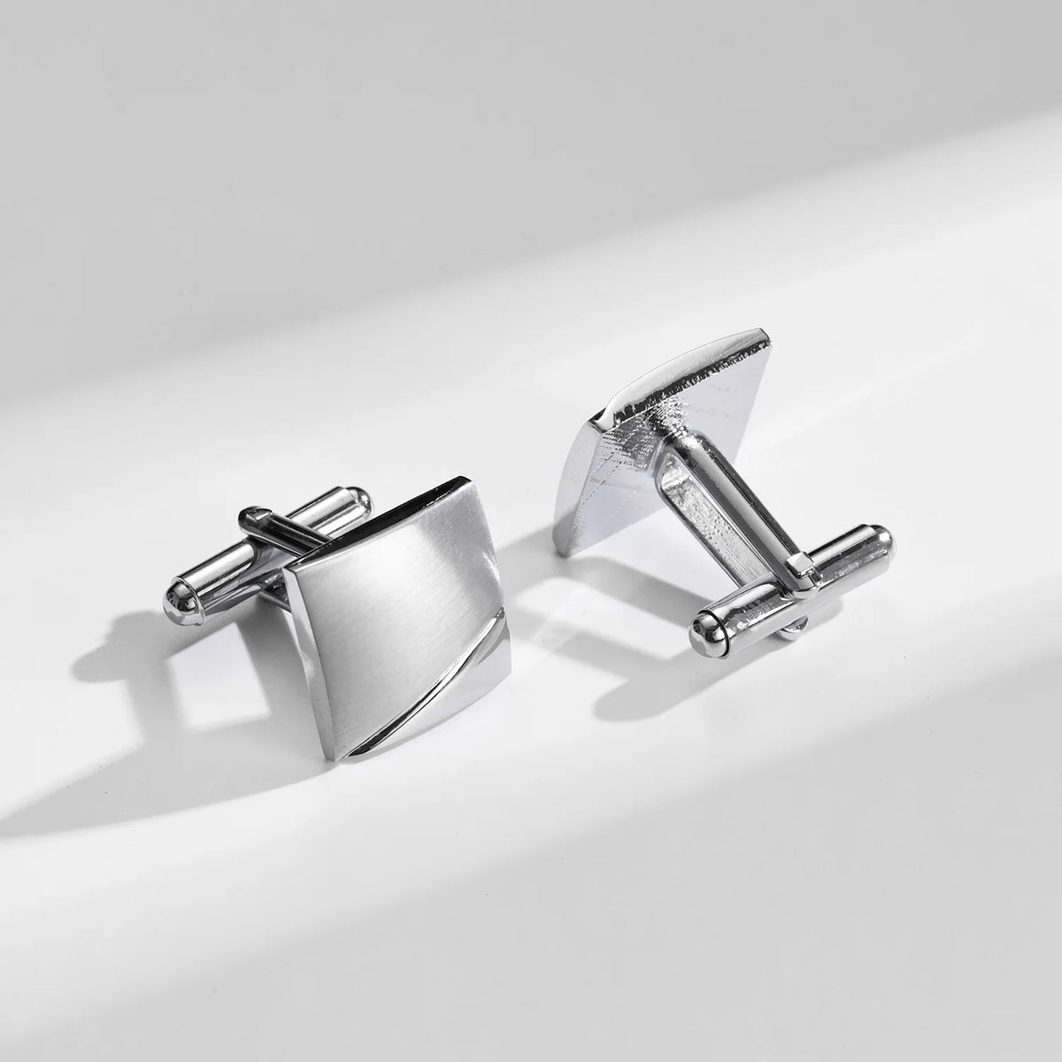 Square Cufflinks & Tie Clip Set | Unisex Dress Shirt Accessories