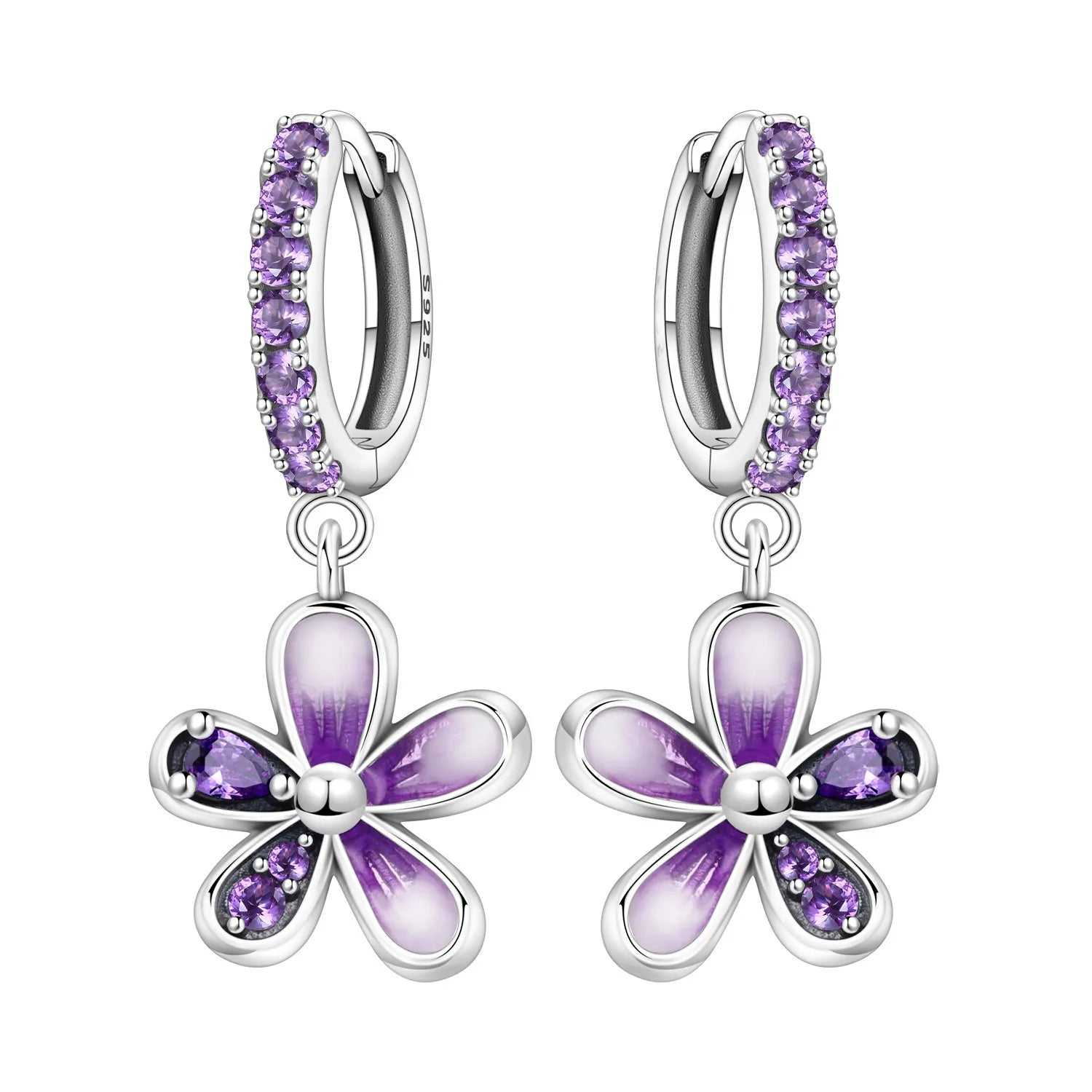 925 Sterling Silver Zircon Butterfly Drop Earrings – Women's Fine Jewelry