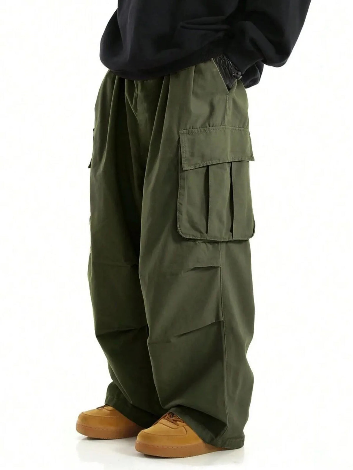 Unisex Plus Size Wide Leg Cargo Pants