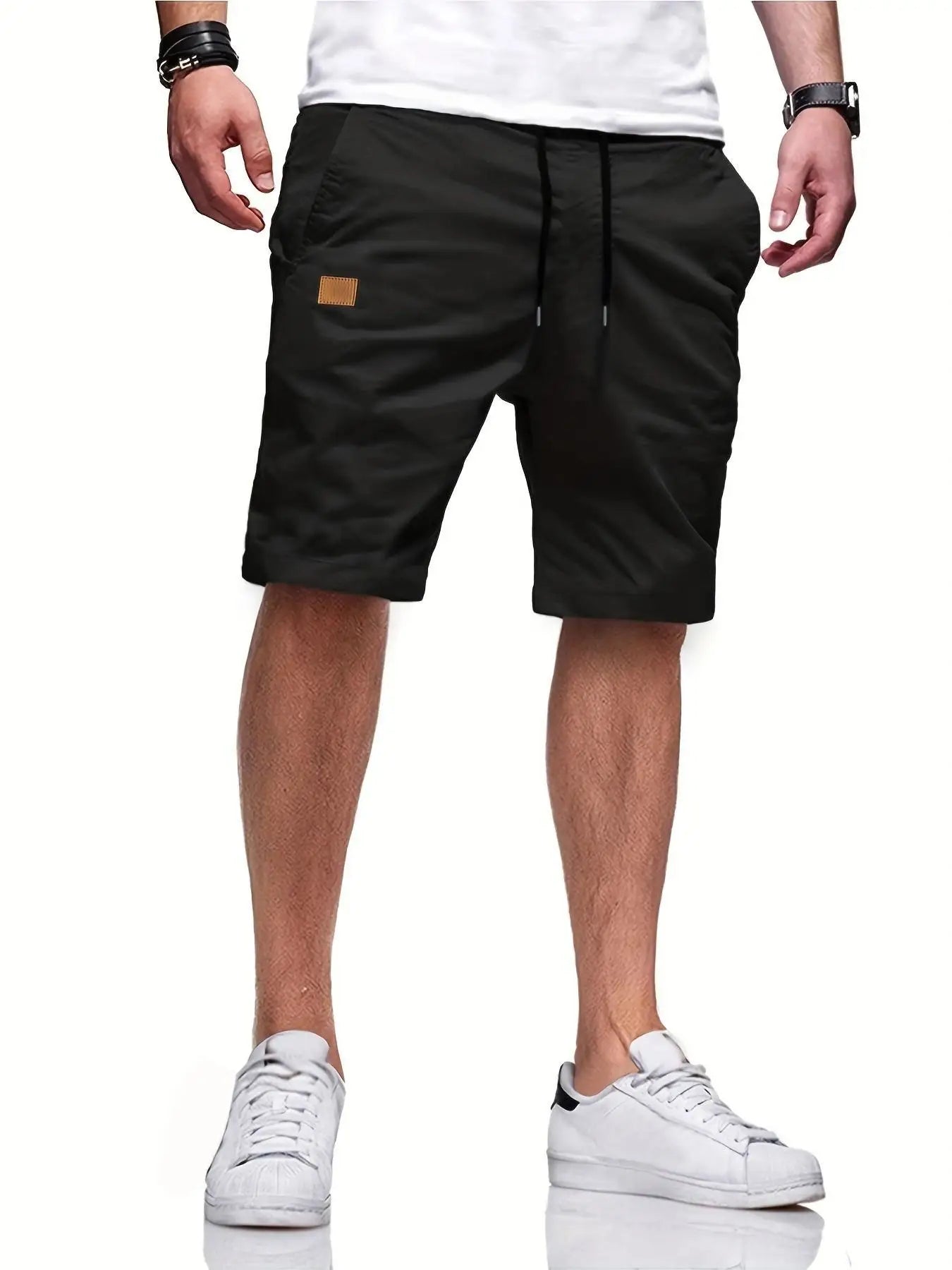 Men's Casual Bermuda Shorts – Elastic Waist Fitness & Jogger Shorts