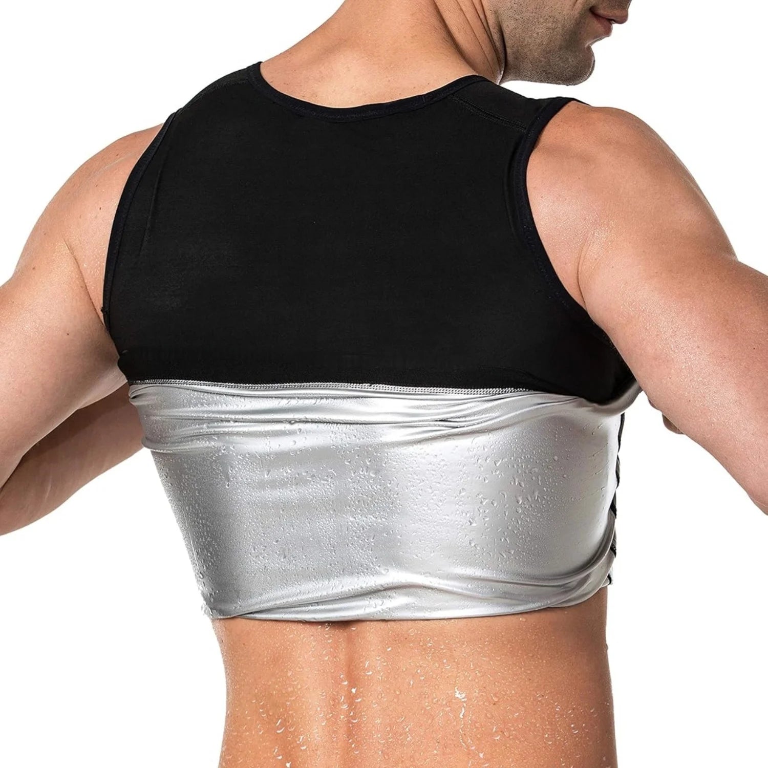 Men's Sauna Sweat Shirt – Short Sleeve Body Shaper & Gym Vest