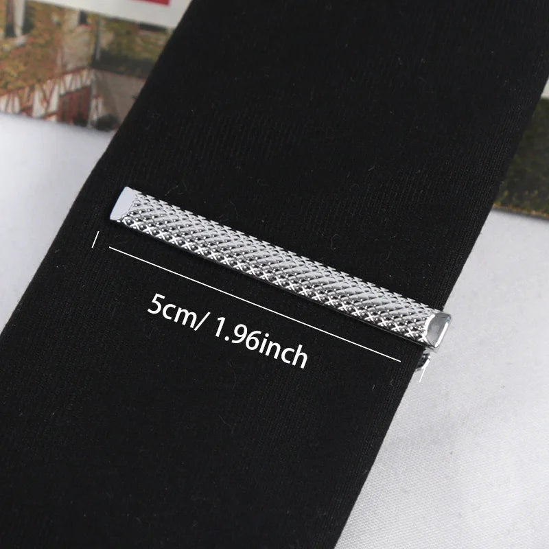 Metal Tie Bar Clip – Slim Bar Clasp for Neckties