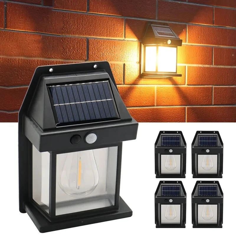 Solar Motion Sensor Wall Light – 3 Modes, IP65 Waterproof, LED Outdoor Lamp