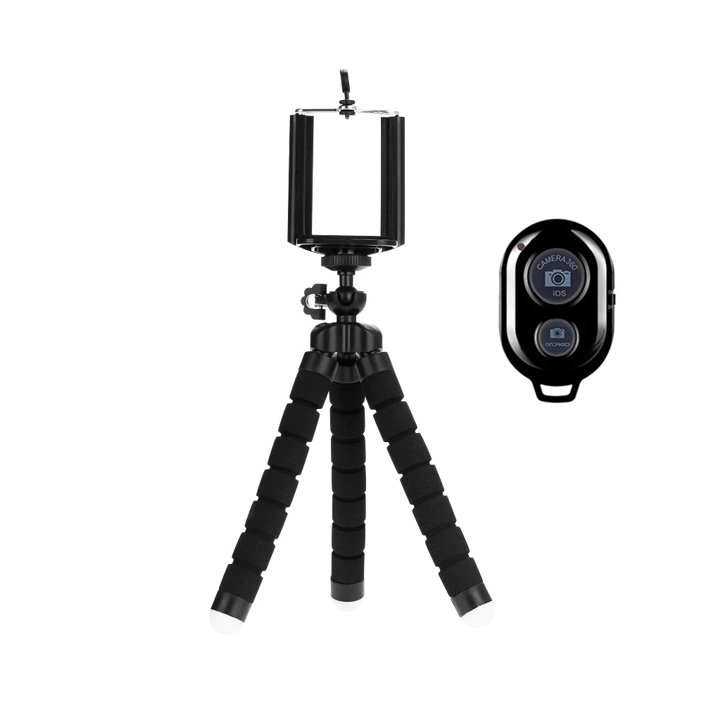 Mini Flexible Octopus Tripod – Universal Phone & Camera Stand with Remote
