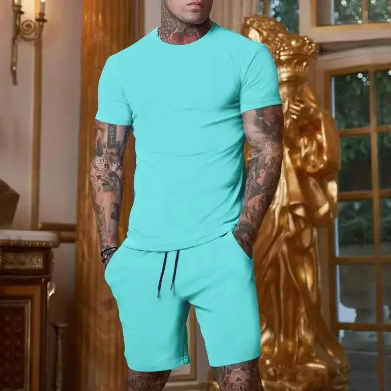Conjunto de camiseta y pantalón corto deportivo para hombre