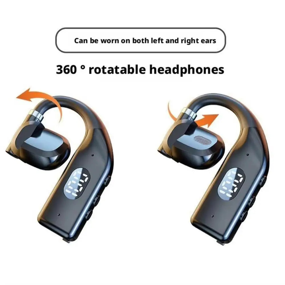 Bluetooth 5.4 Earhook Headset | Wireless Gaming & Business Headphones