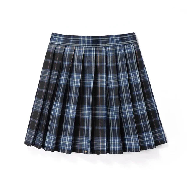 Plaid Pleated Mini Skirt