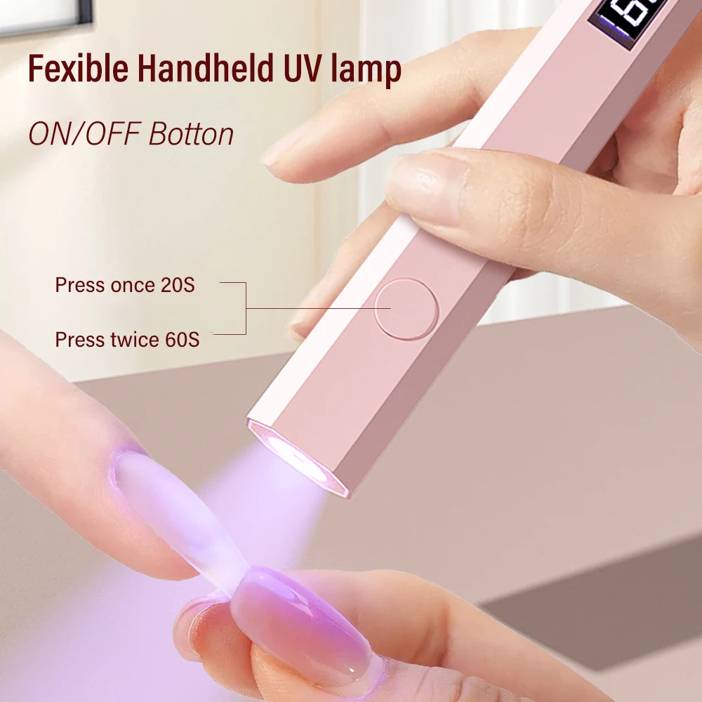 Mini UV LED Nail Lamp – Rechargeable Handheld Gel Dryer