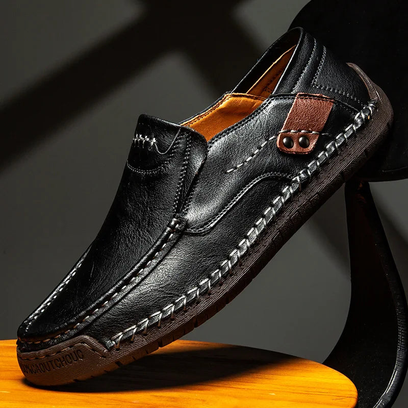Mocasines de cuero artesanales para hombre | Zapatos casuales sin cordones