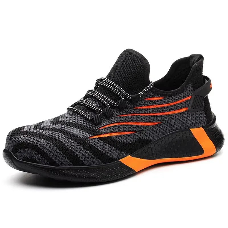 Zapatillas de seguridad con puntera de acero para mujer – Calzado de trabajo de punto colorido