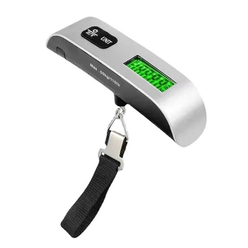 Portable Digital Luggage Scale — 50kg/110lb LCD Hanging Travel Scale