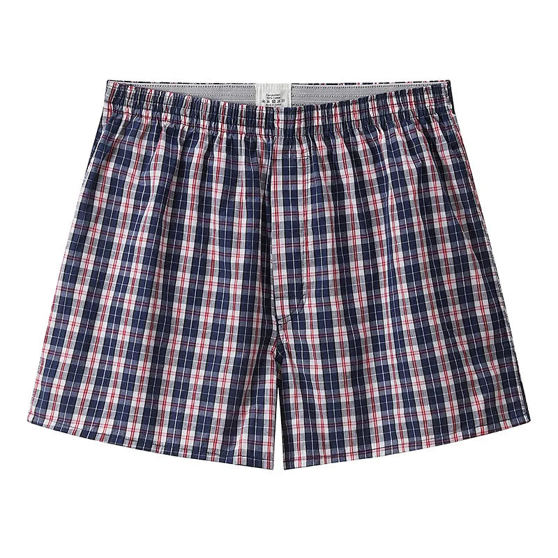 Bóxers a Cuadros de Algodón para Hombre – Ropa Interior Informal con Cintura Elástica