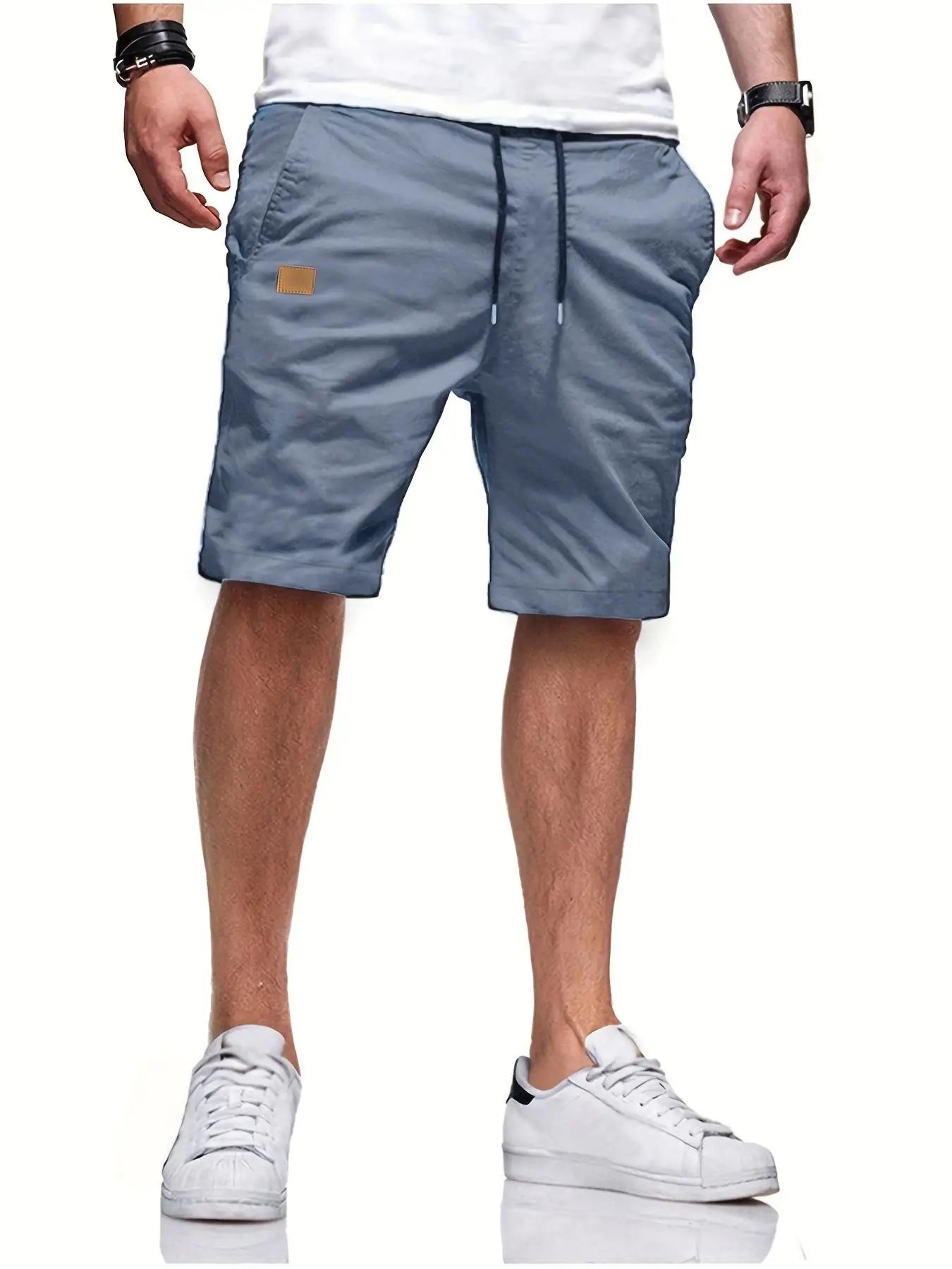 Men's Casual Bermuda Shorts – Elastic Waist Fitness & Jogger Shorts
