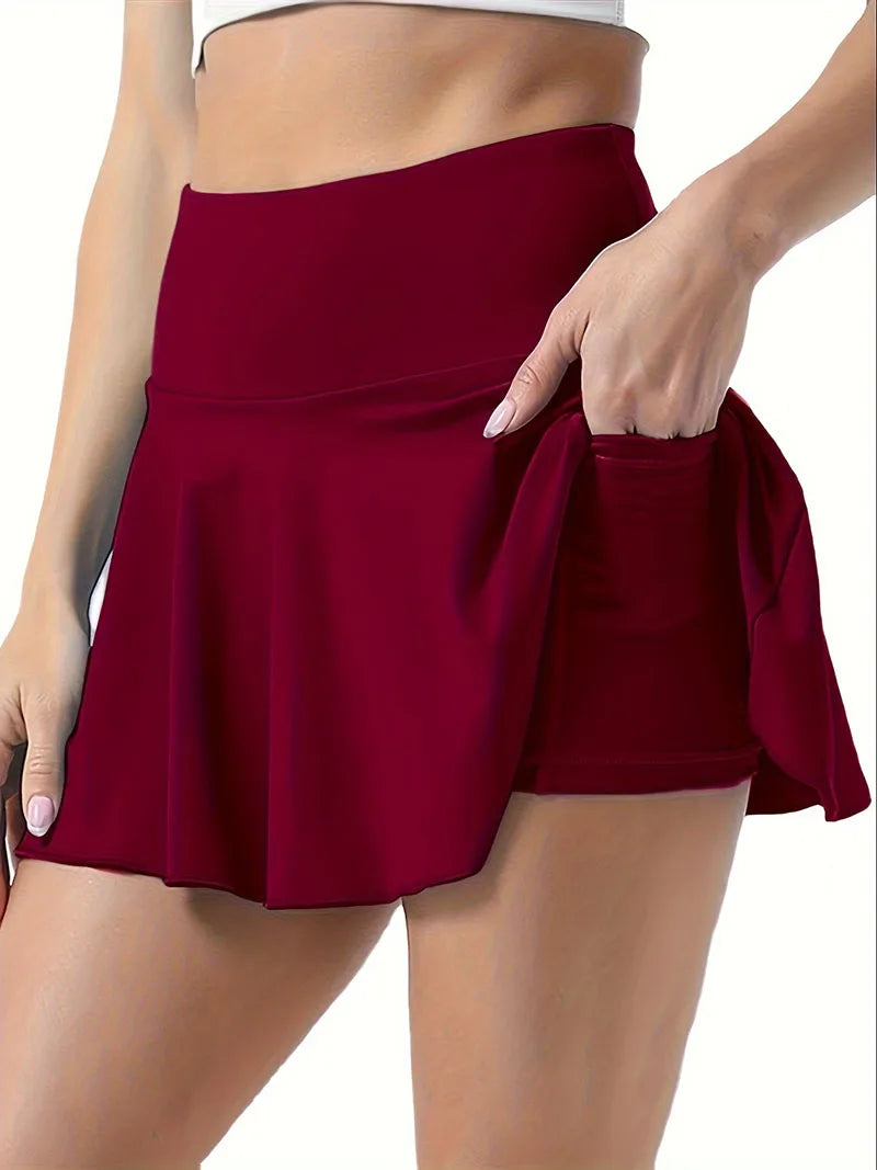 High-Waisted Tennis Pleated Skirt