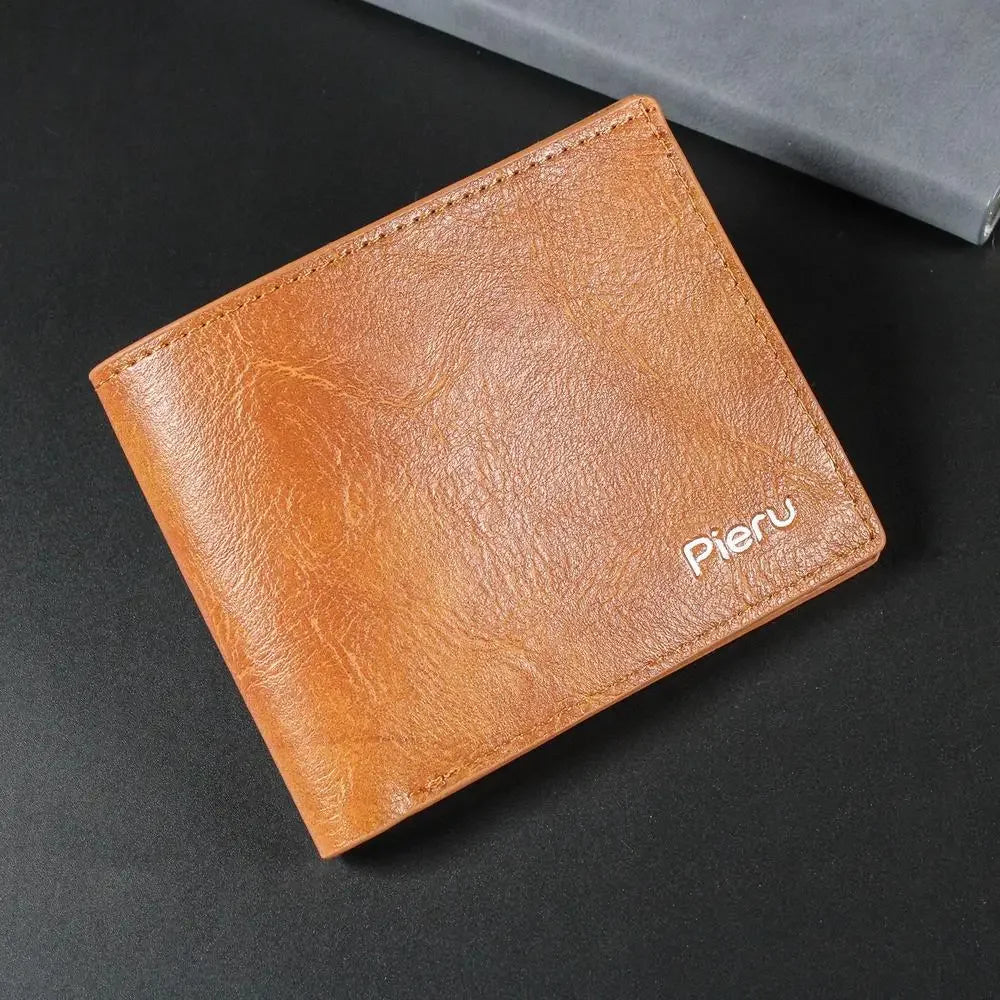 Men's Slim Canvas Card Holder Wallet — Mini Thin Coin Pouch & ID Holder
