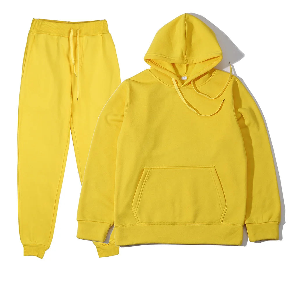 Conjunto de Sudadera con Capucha y Pantalones Deportivos de Moda