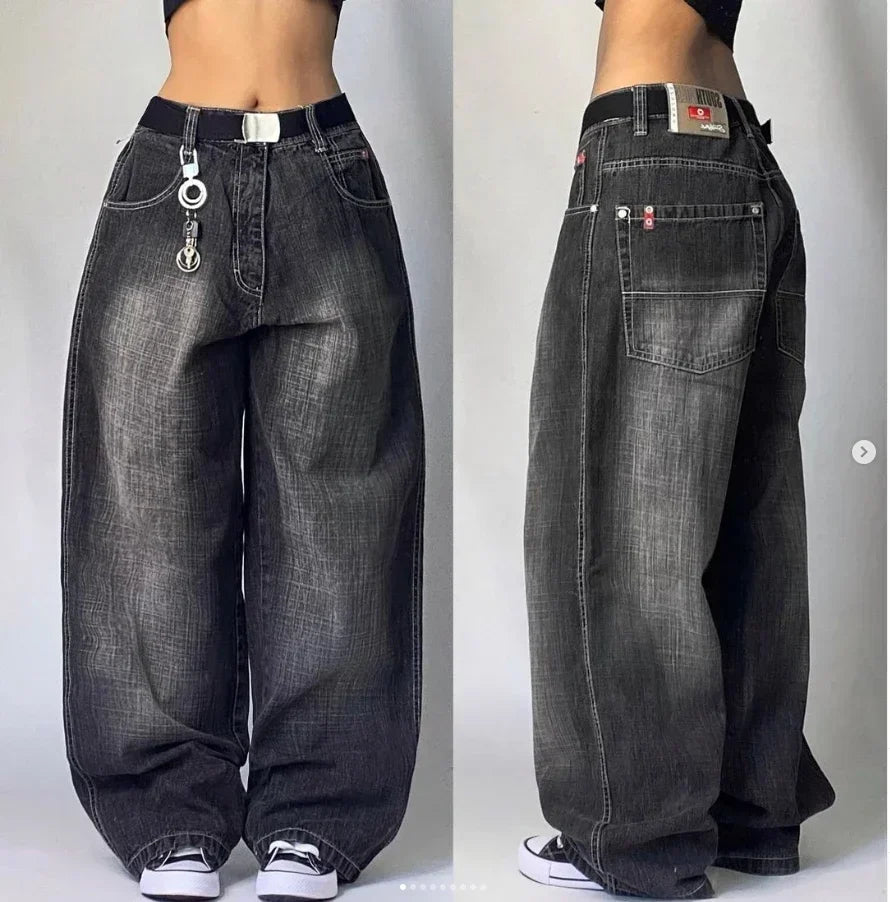 Y2K High-Waist Wide-Leg Jeans – 14 Colors