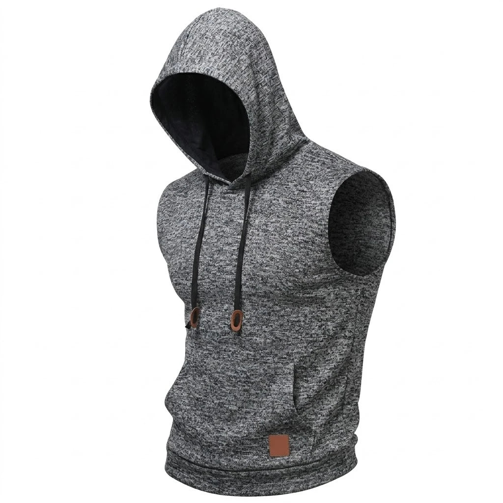 Unisex Sleeveless Hoodie Vest – Lightweight Relaxed Fit Hooded Tank Top