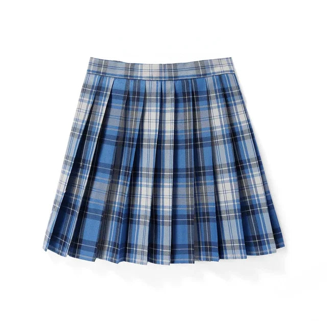 Plaid Pleated Mini Skirt