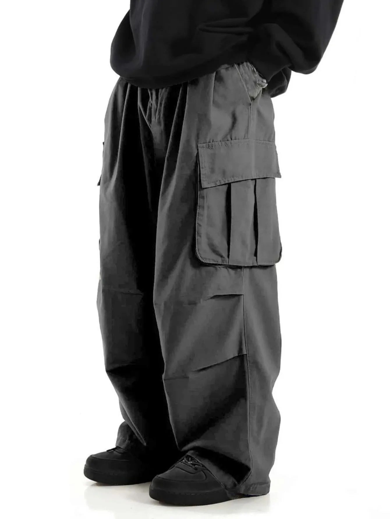 Unisex Plus Size Wide Leg Cargo Pants