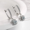 2CT Moissanite Huggie Hoop Earrings – 925 Sterling Silver Lab Diamond