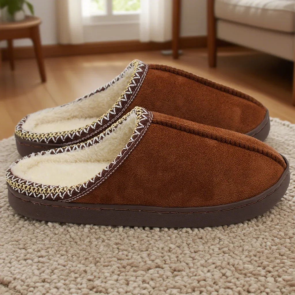 Pantuflas de algodón para otoño e invierno, suela gruesa antideslizante, cálidas, forradas de vellón, suela blanda para parejas