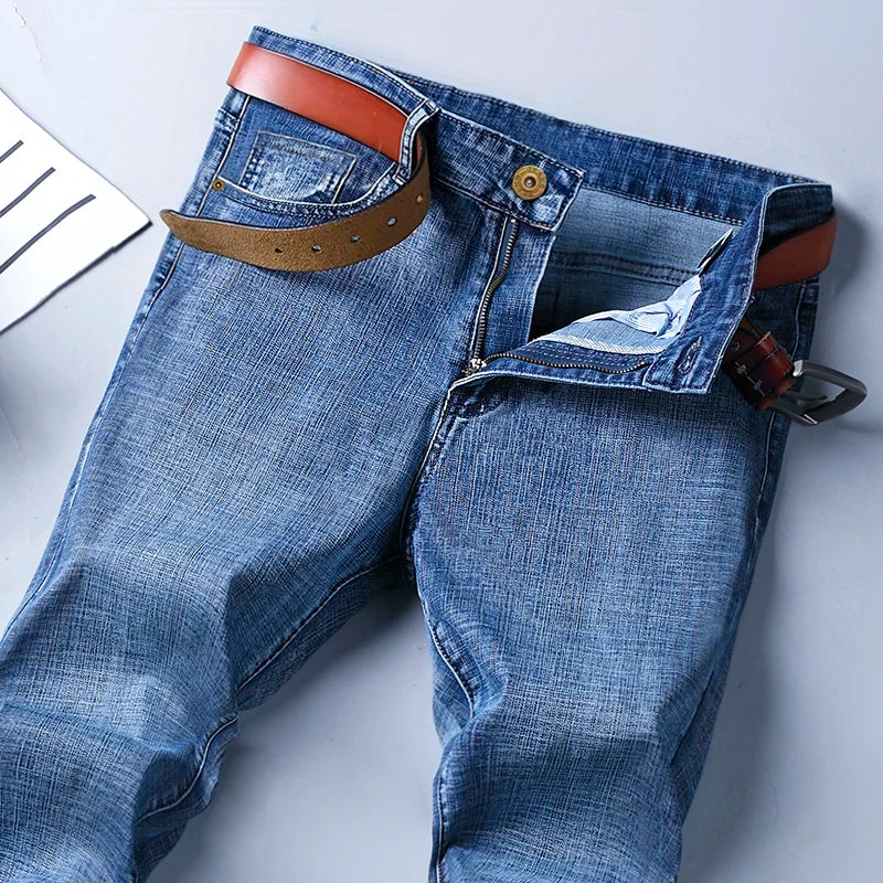 Unisex Stretch Straight Business Jeans