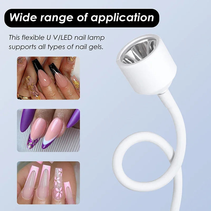 Mini Foldable UV LED Nail Lamp – USB Rechargeable
