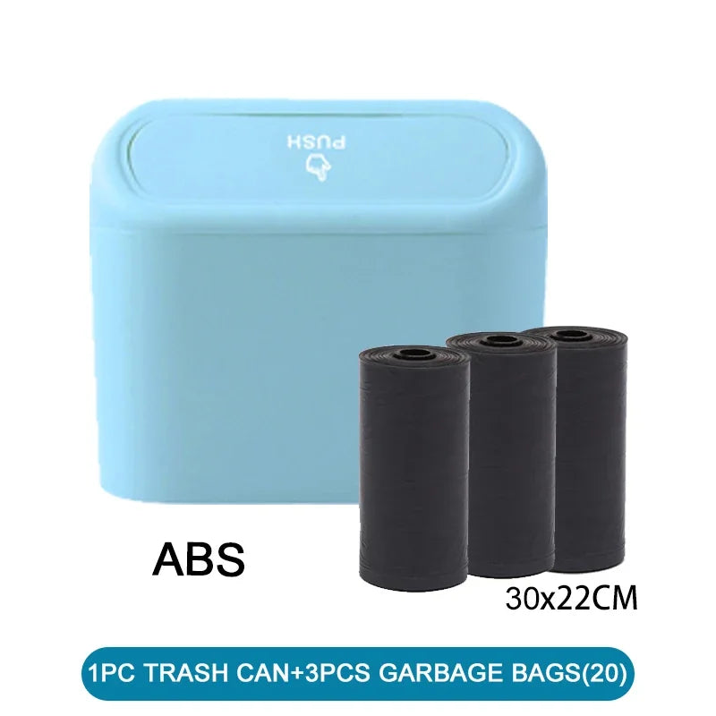 Bote de Basura para Coche con Tapa – Mini Cubo Antifugas con Bolsas de Basura