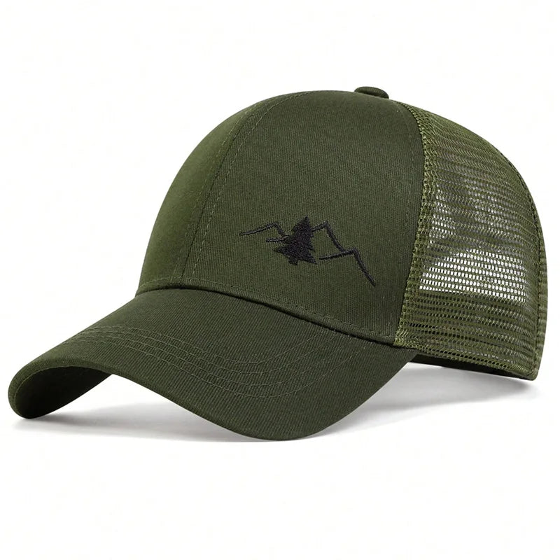 Spring and summer mesh hats for men and women, thin, breathable, sun resistant, sun shading, beach worn baseball caps