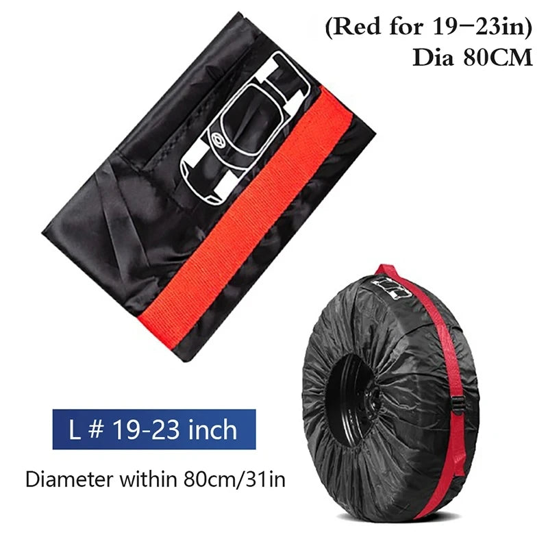 Cubierta Universal para Rueda de Repuesto y Bolsa de Almacenamiento – A prueba de Polvo, Impermeable, 16–20 Pulgadas