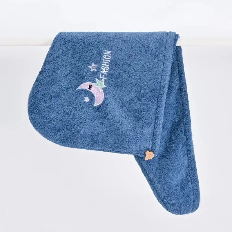 Cute Microfiber Hair Drying Towel Wrap | Super Absorbent Quick-Dry Bonnet 3 Prints