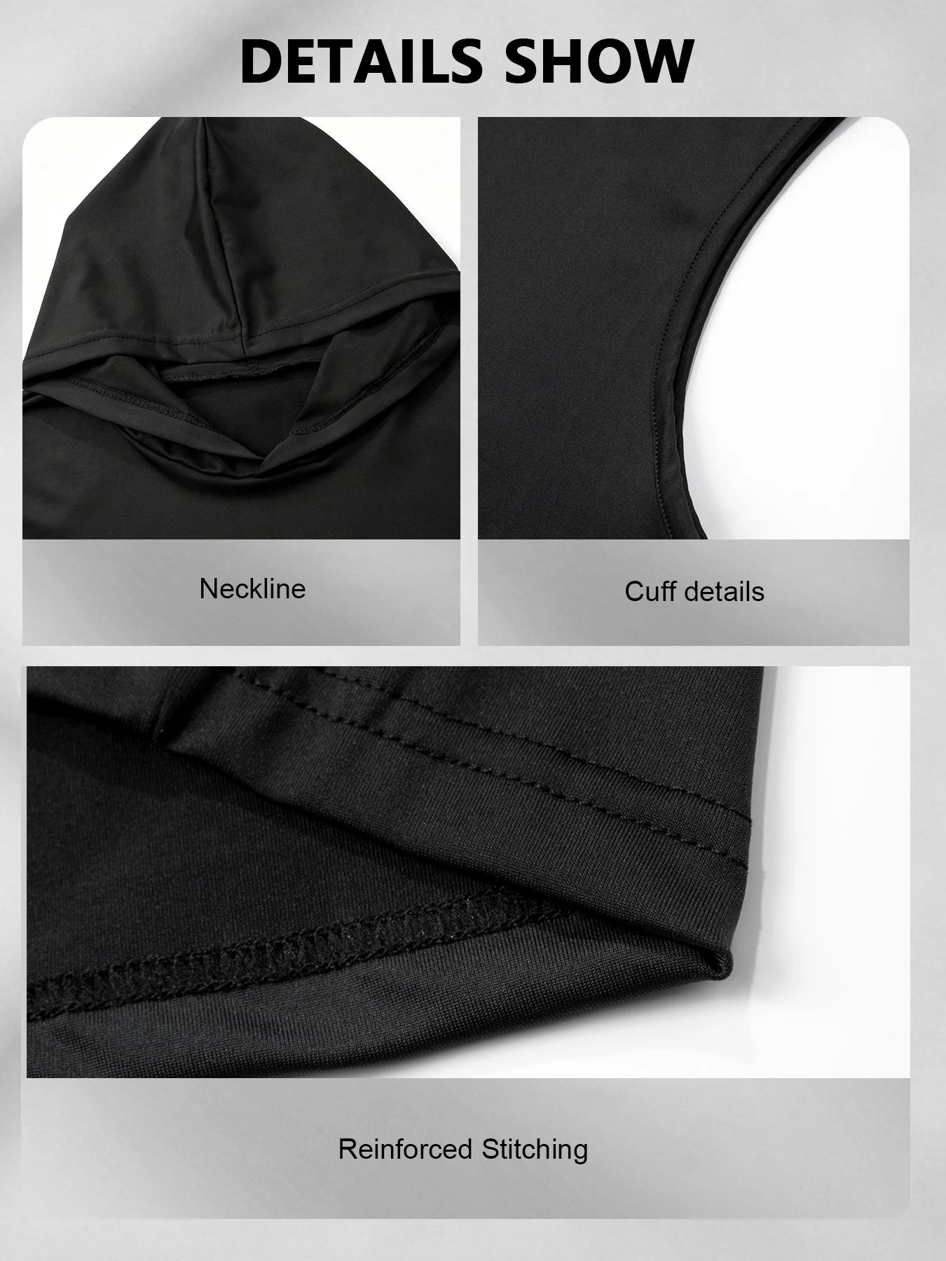 Unisex Hooded Sleeveless Gym Vest – Deep Cut Training Top with Kangaroo Pocket