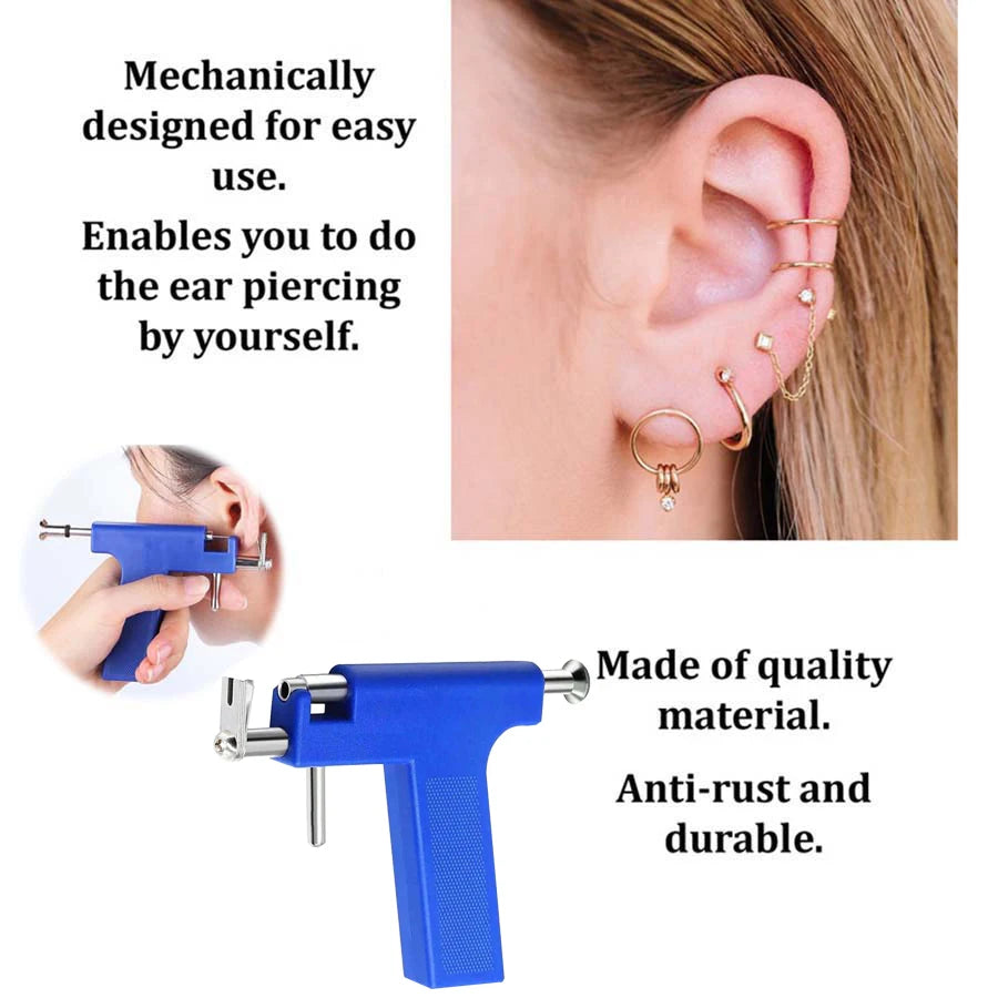 Professional Ear Piercing Kit – Gun + 98 Stainless Steel Studs