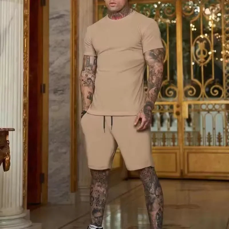 Conjunto de camiseta y pantalón corto deportivo para hombre