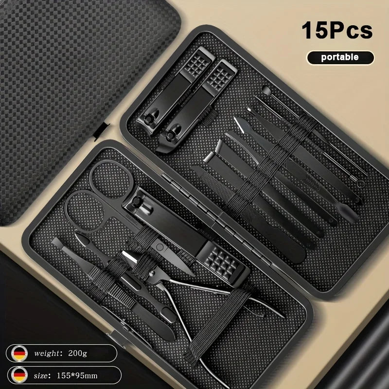 Stainless Steel Manicure & Pedicure Set – 8 to 24 Piece Nail Care Kit
