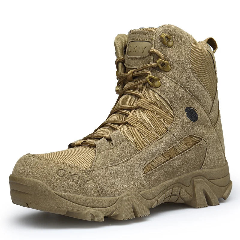 Botas tácticas de tobillo para hombre | Botas impermeables de senderismo y trabajo para exteriores