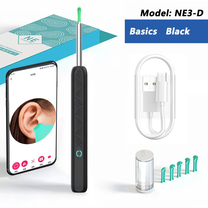 Visual Ear Wax Cleaner with Camera – WiFi Otoscope & Smart Ear Cleaning Kit