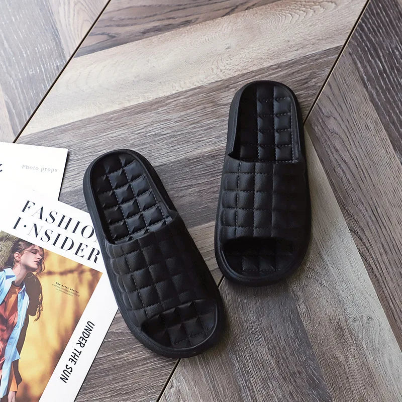 Pantuflas deslizantes de EVA para mujer – Zapatos planos antideslizantes para casa y baño