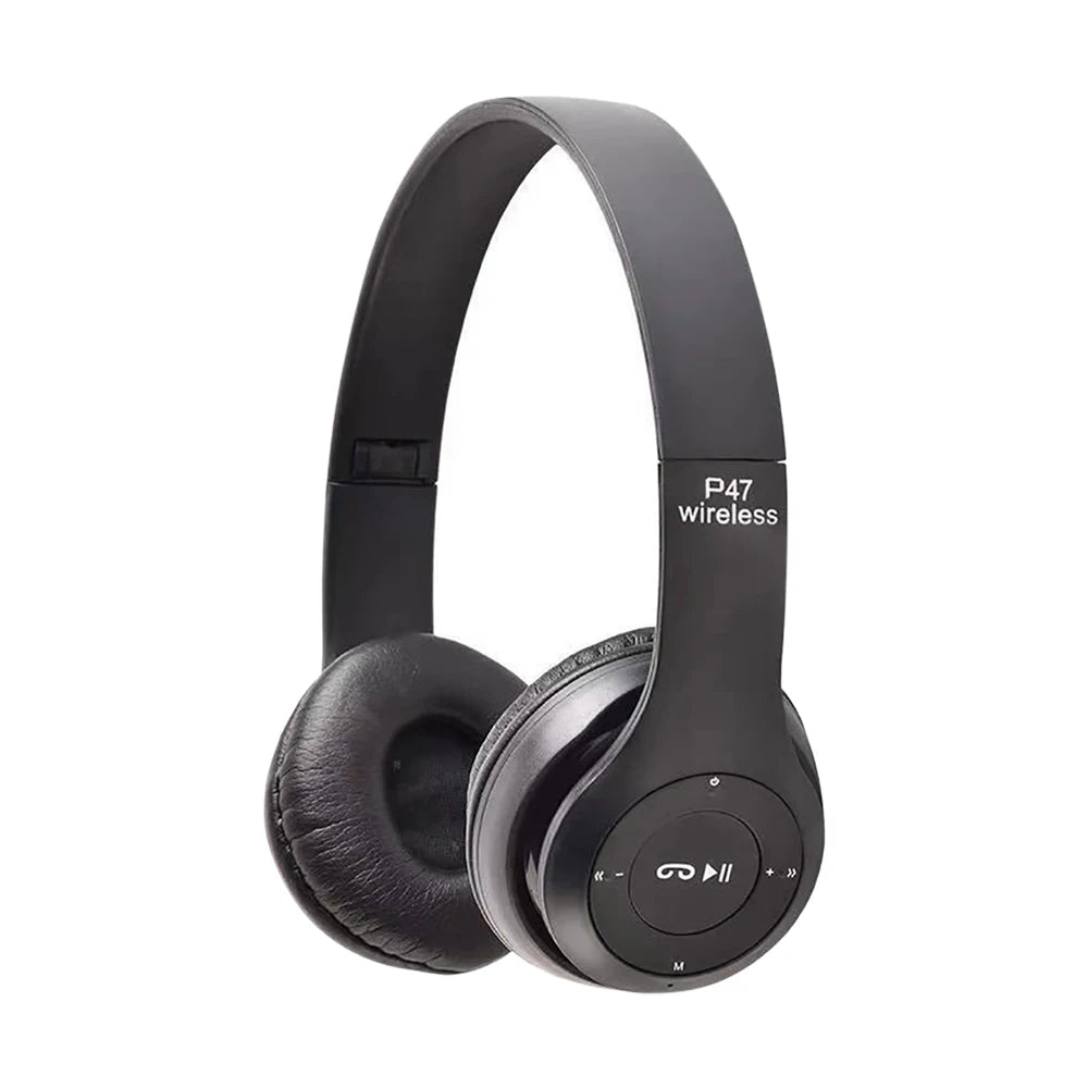 P47 Wireless Over-Ear Headphones | Bluetooth 5.3 HiFi Stereo with Mic
